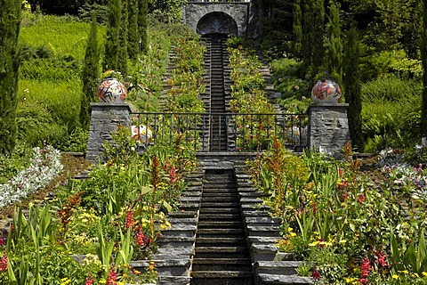 Italienische Treppe (Italian stairway) of Island of Mainau, Baden-Wuerttemberg, Germany