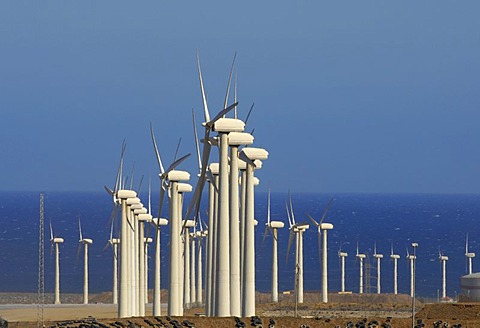 Wind power generation Gran Canaria, Canaries, Spain