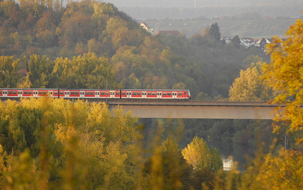 Public transport in Marbach, Baden-Wuerttemberg, Germany