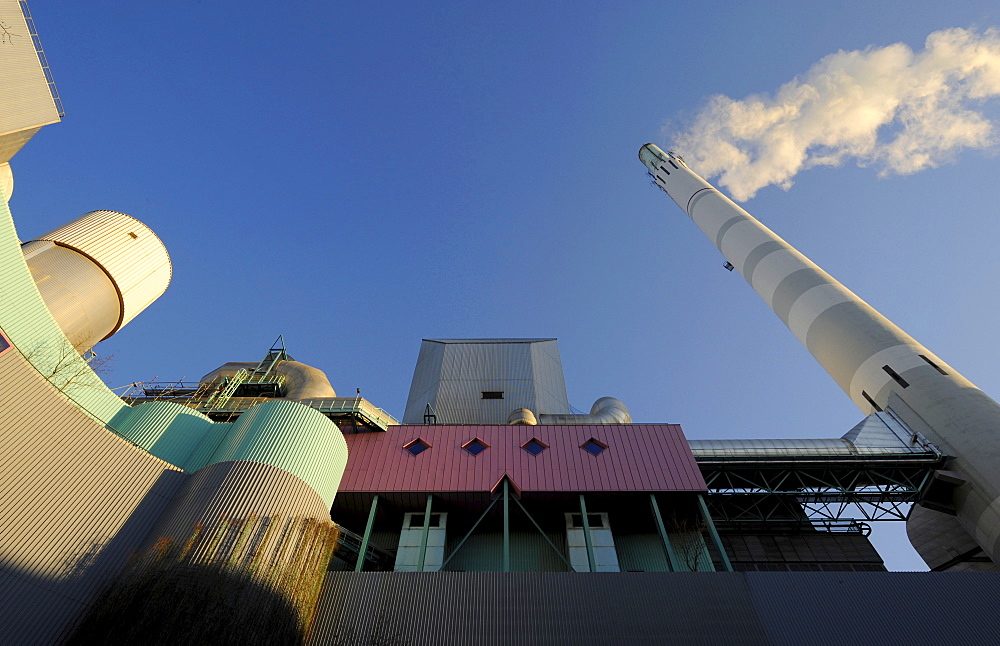 EnBW power and incineration plant in Stuttgart-Muenster, Stuttgart, Baden-Wuerttemberg, Germany