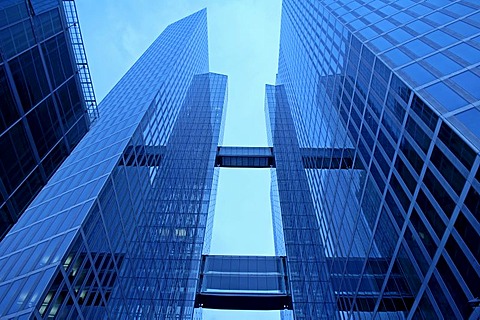 Facade of HighLight Towers, Munich-Schwabing, Munich, Bavaria, Germany, Europe