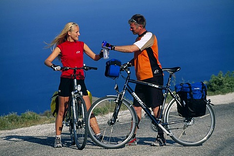 Resting biker
