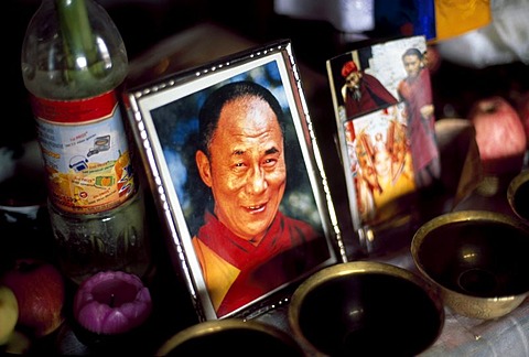 Dalai Lama postcard, Thikse Monastery, Leh, Himachal Pradesh, India, Asia