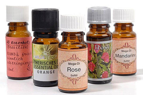 Little bottles with essential oils