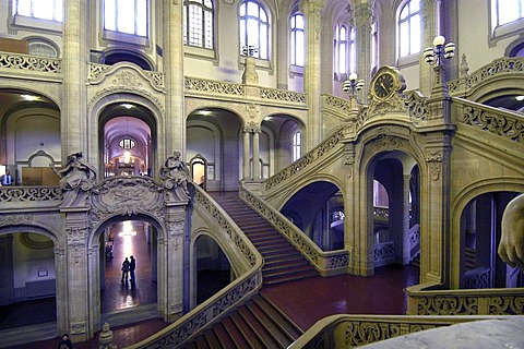 Stair cases of the Berlin court house, Alt-Moabit, Berlin, Germany