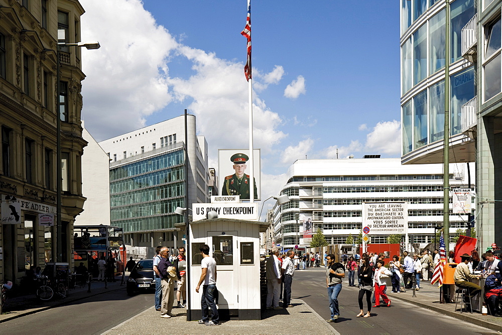 Checkpoint Charlie, former border control point in Berlin, Germany, Europe