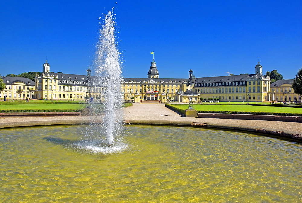 Karlsruhe Castle, Karlsruhe, Baden-Wuerttemberg, Germany