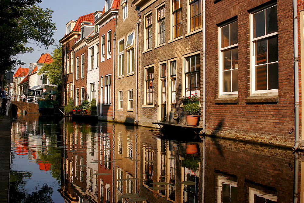 Canal in Delft , Netherlands