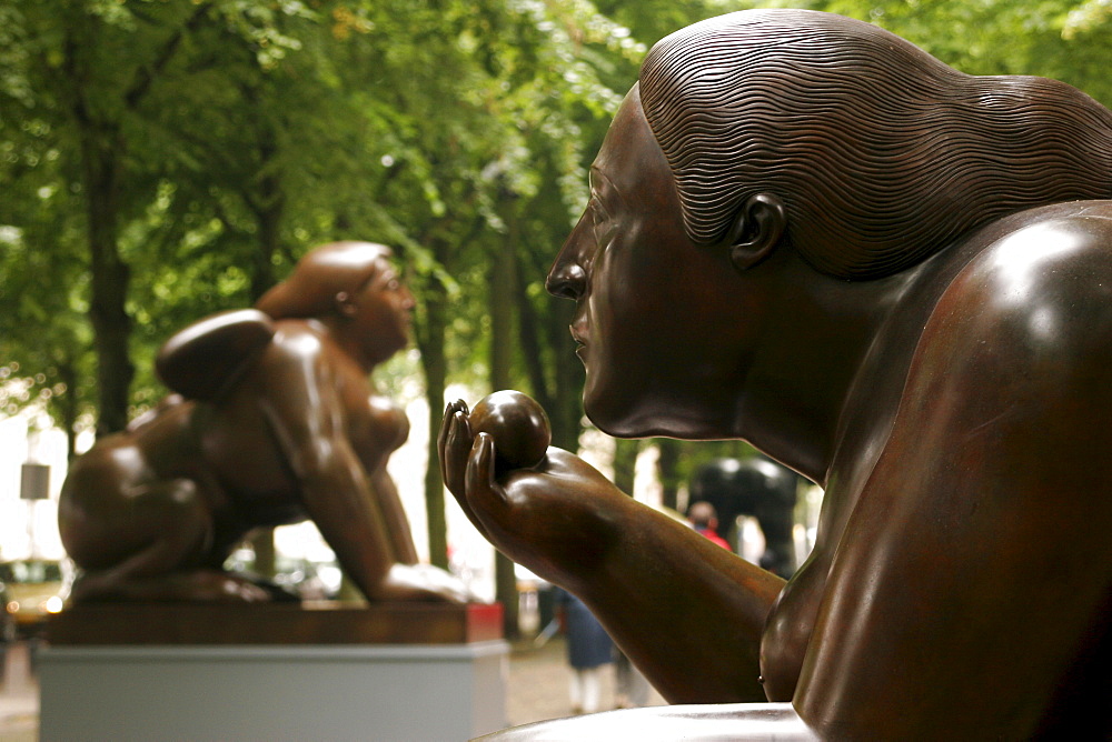 Sculptures by columbian artist Fernando Botero in The Hague Netherlands