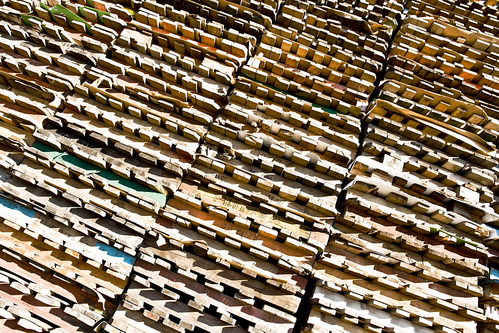 Stacked pallets