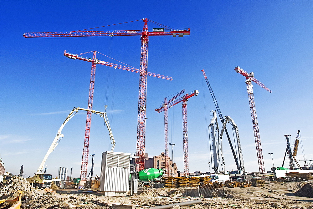 Construction site, Hamburg, Germany, Europe