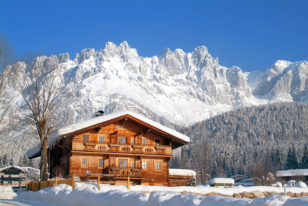 Farmhouse, Wilder Kaiser, St. Johann, Tyrol, Austria, Europe