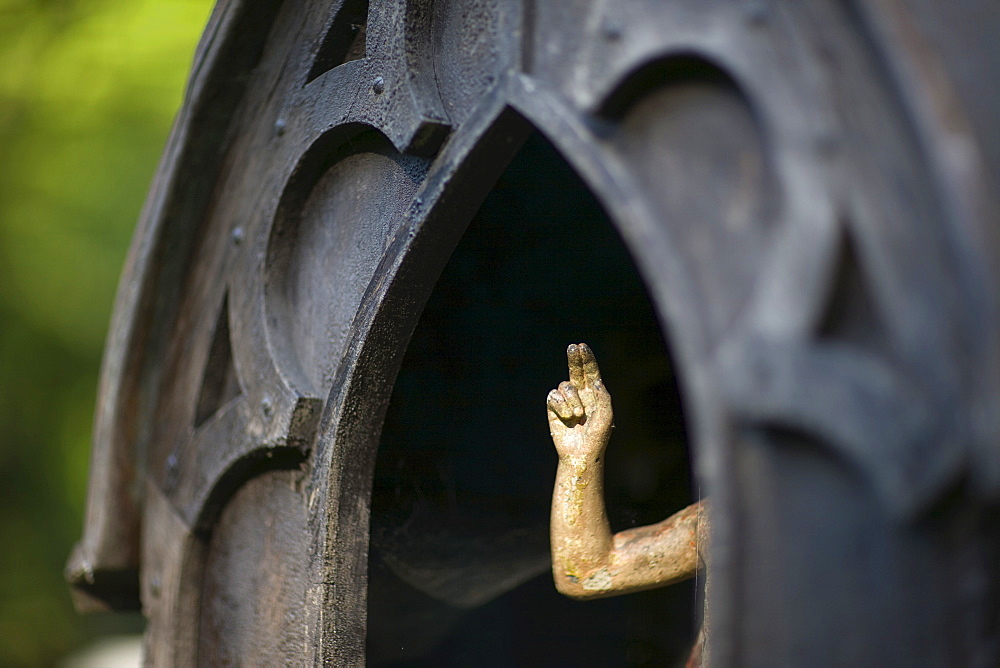 Grave, gravestone detail, Alter Suedfriedhof Cemetery, Munich, Bavaria, Germany