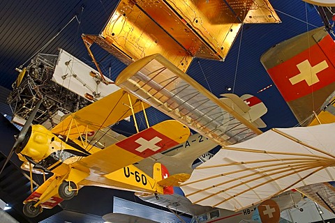 Exhibition of aircraft and flying machines, Museum of Transport, Lucerne, Switzerland