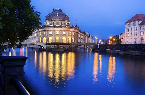 Museum island, Bode Museum in the evening, Berlin, Germany