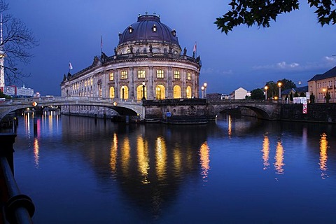 Museum island, Bode Museum in the evening, Berlin, Germany