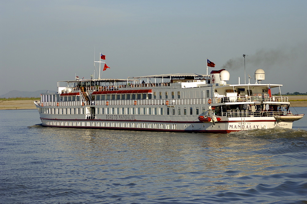 Cruise ship queen of mandalay at river Irrawaddy, Myanmar, Burma