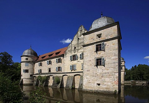 Moated castle of Mitwitz, county of Kronach, Upper Franconia, Bavaria, Germany