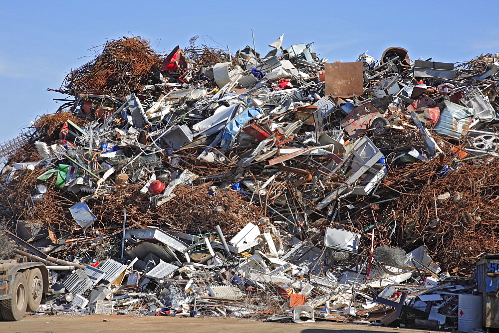 Scrap yard for recycling of metals