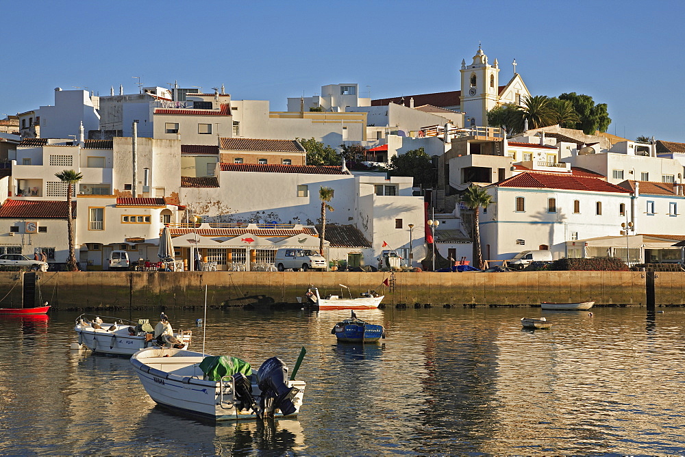 Ferragudo and Rio Arade in the evening light, Algarve, Portugal