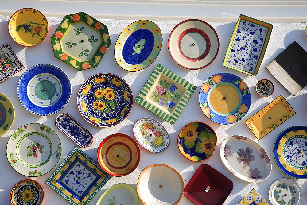 Ceramic seller, facade decoration, near Sagres, Algarve, Portugal