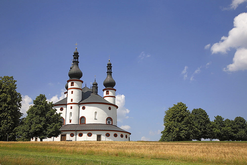 Dreifaltigkeitskirche Kappl, Church of the Holy Trinity, pilgrim church near Waldsassen, Upper Palatinate, Bavaria, Germany, Europe