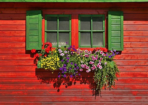 Flower boxes at a hut