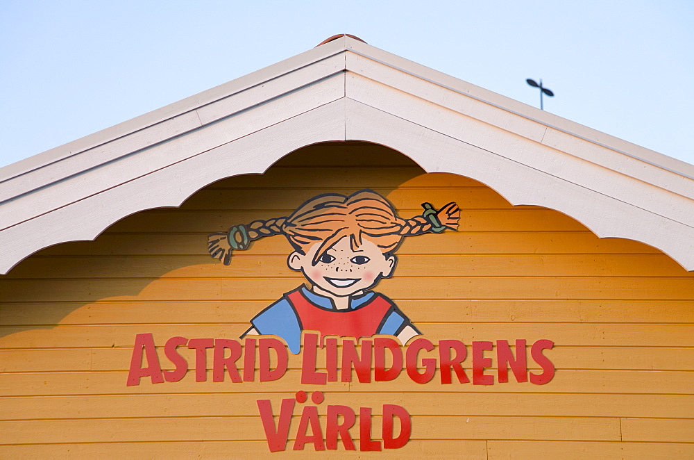 Entrance to Astrid Lindgren's World amusement park, Vimmerby, Sweden, Scandinavia, Europe