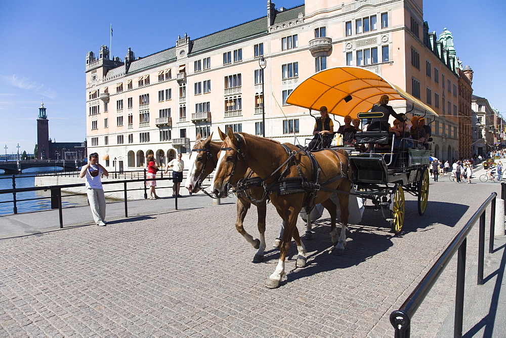 Coach ride for sightseeing in Stockholm, Sweden, Scandinavia, Europe