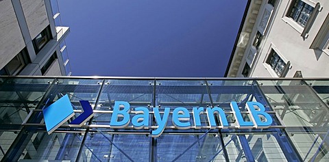 Munich, GER, 01. Jun. 2005 - Logo of Bayerische Landesbank (Bayern LB) at building in Brienner Str. in Munich