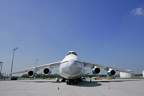 Munich, GER, August 30th 2005 - Antonov 124 on Airport Munich. The AN 124 is the second largest air freighter in the world.