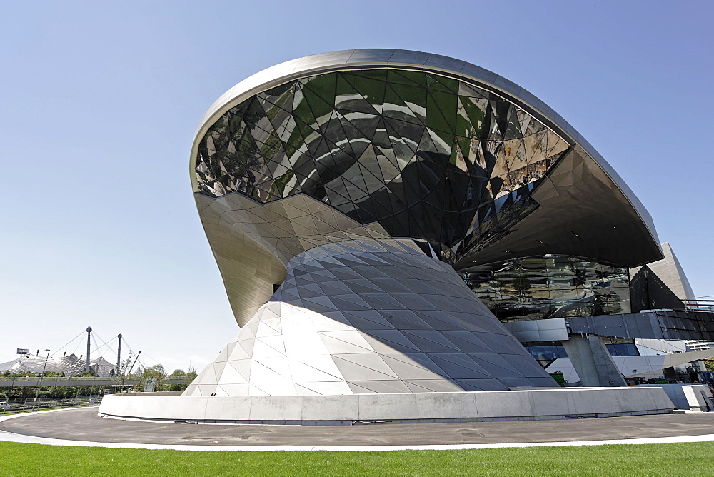 Building of the new BMW world in Munich Bavaria Germany