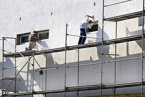 Worker on a construction area