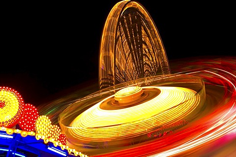 Long Time exposure at a fair near Neu-Ulm, Bavaria, Germany