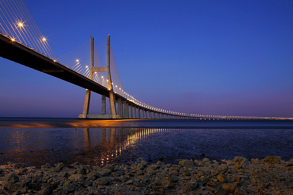 Vasco de Gama Bridge over the Tejo River, Lisbon, Portugal