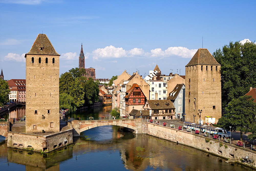 Ponts Couverts, Ill River, Strasbourg, Alsace, France, Europe
