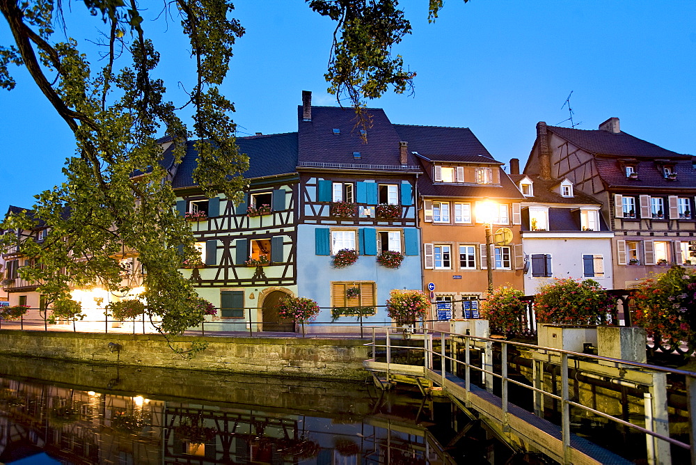 Evening atmosphere, Petite Venise, Colmar, Alsace, France, Europe