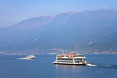 Ferry boat, Lake Garda, Italy, Europe