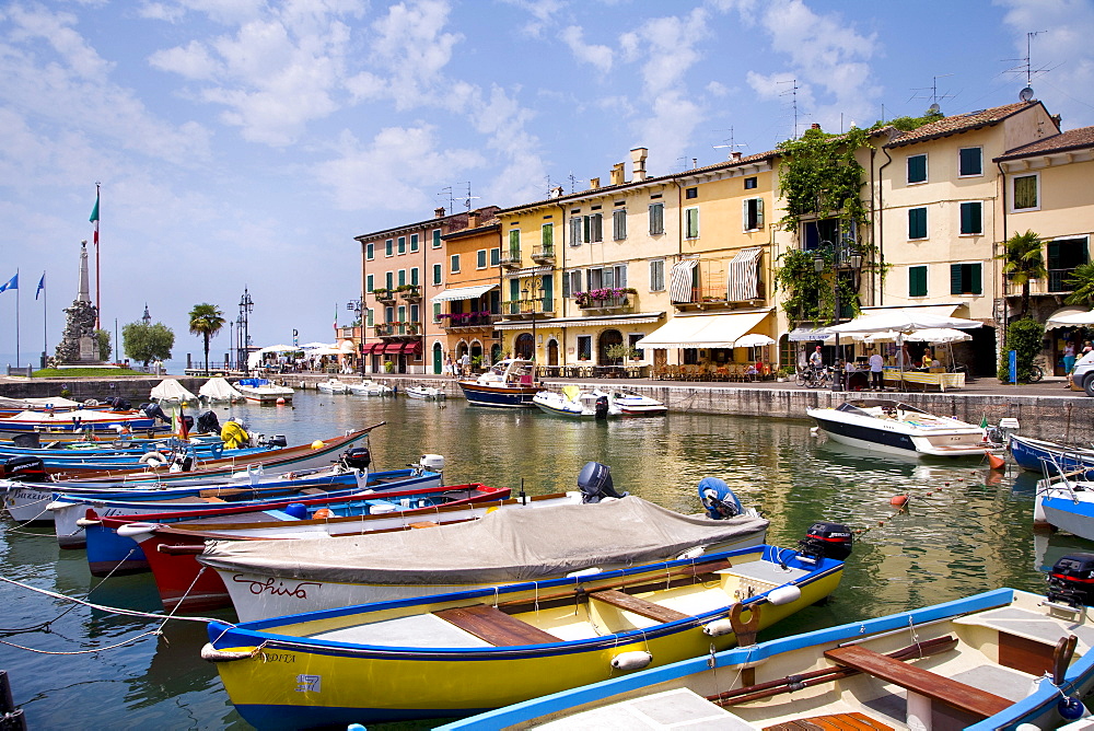 Harbour, Lazise, Lake Garda, Venetia, Italy, Europe