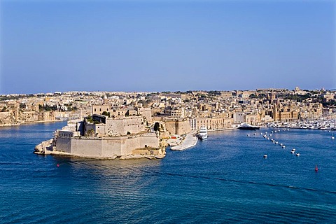 View from Valletta of Vittoriosa, Malta, Europe