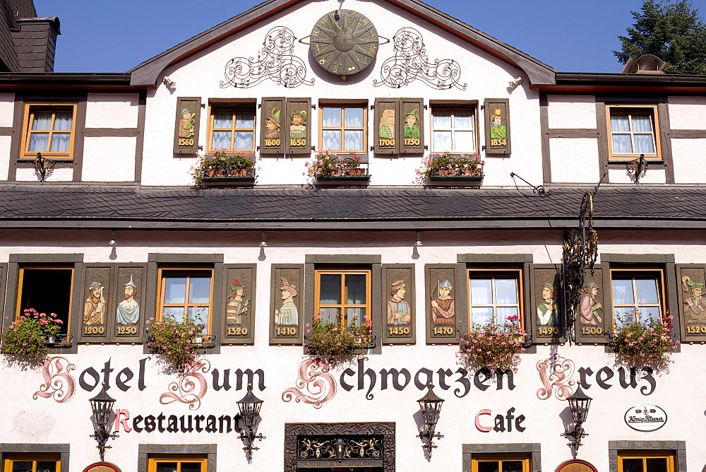 Zum Schwarzen Kreuz Hotel, Altenahr, Ahrtal Valley, Eifel Range, Rhineland-Palatinate, Germany, Europe