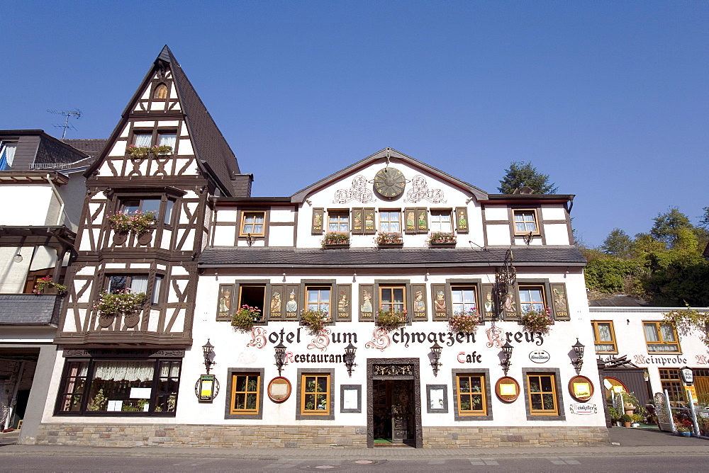 Zum Schwarzen Kreuz Hotel, Altenahr, Ahrtal Valley, Eifel Range, Rhineland-Palatinate, Germany, Europe