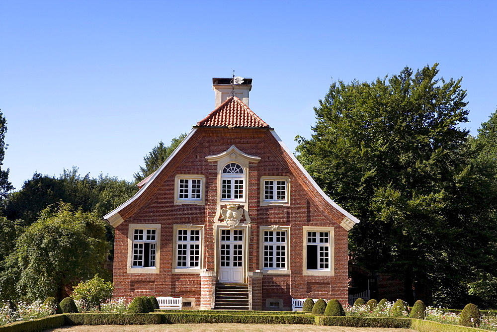 Haus Rueschhaus, former dwelling of Annette von Droste-Huelshoff, Muenster, North Rhine-Westphalia, Germany, Europe