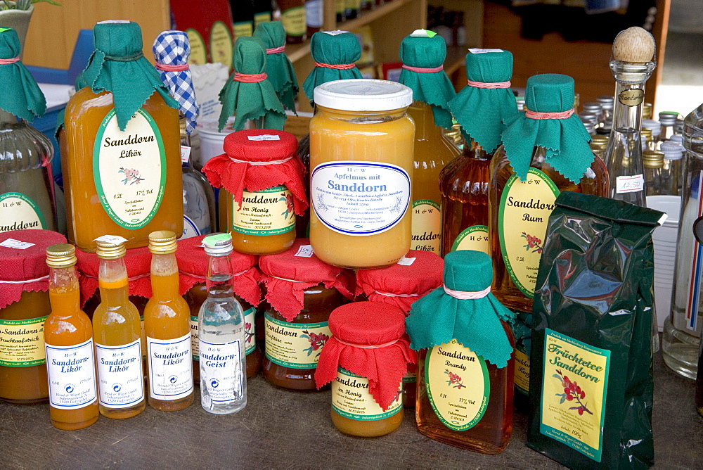 Goods made from sea buckthorn, Mecklenburg-Western Pomerania, Germany, Europe