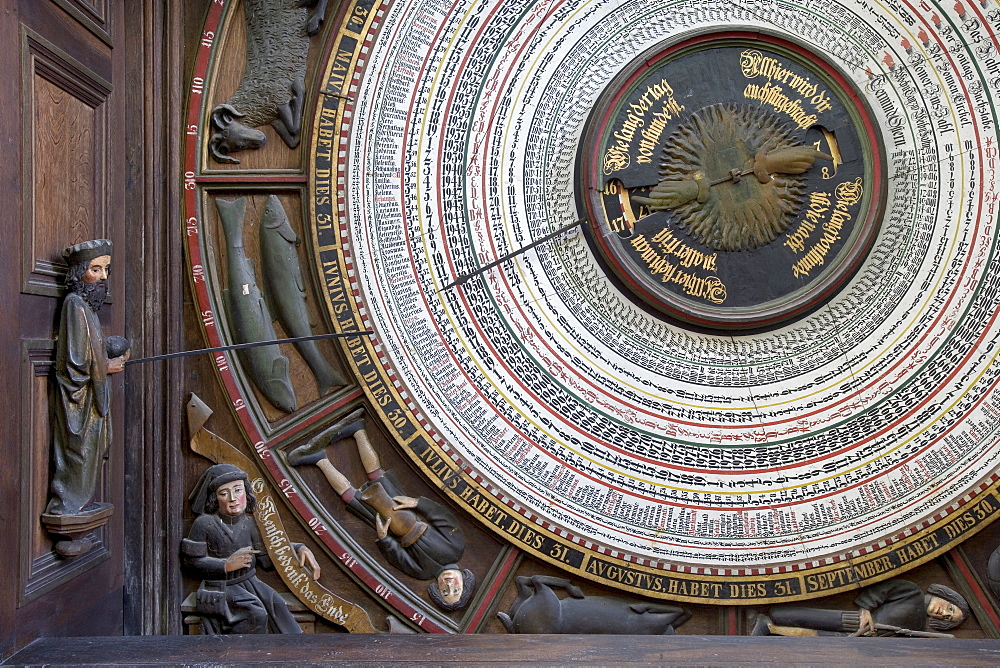 Astronomical Clock of 1472, St. Mary's Church, Rostock, Mecklenburg-Western Pomerania, Germany, Europe