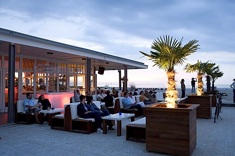 Schusters Strandbar, beach bar, Warnemuende, Rostock, Mecklenburg-Western Pomerania, Germany, Europe