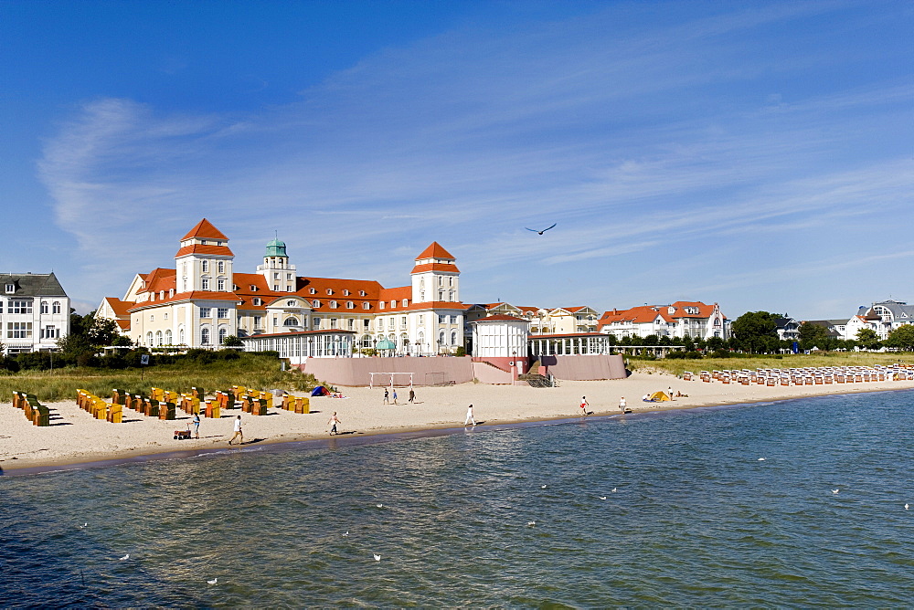 Beach and spa hotel, Binz, Ruegen, Baltic Sea, Mecklenburg-Western Pomerania, Germany, Europe