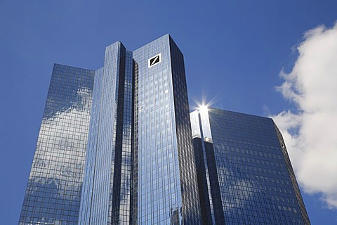 Deutsche Bank, office tower block, corporate headquarters, Frankfurt am Main, Hesse, Germany, Europe