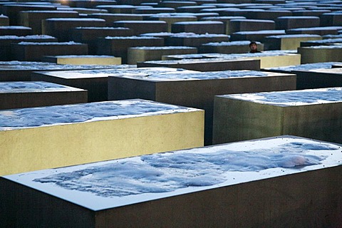 Holcaust monument at dawn Berlin Germany