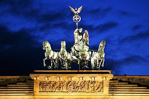 Brandenburger Tor Brandenburg gate with QuadrigaBerlin Germany